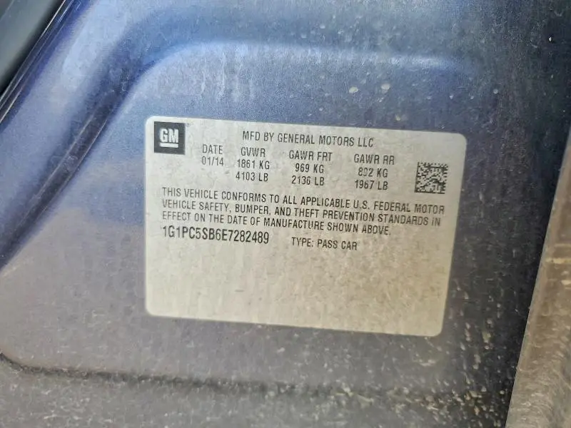 2014 CHEVROLET CRUZE LT  