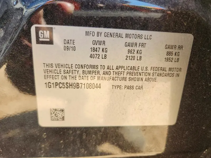 2011 CHEVROLET CRUZE LS  