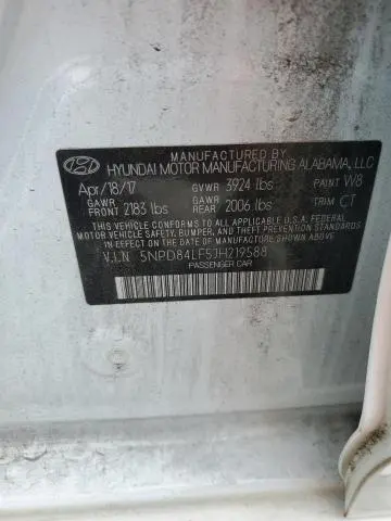 2018 HYUNDAI ELANTRA SEL  