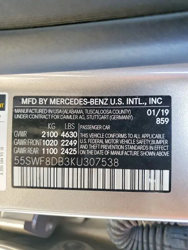 2019 MERCEDES-BENZ C 300  