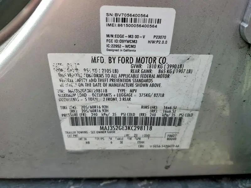 2019 FORD ECOSPORT SE  