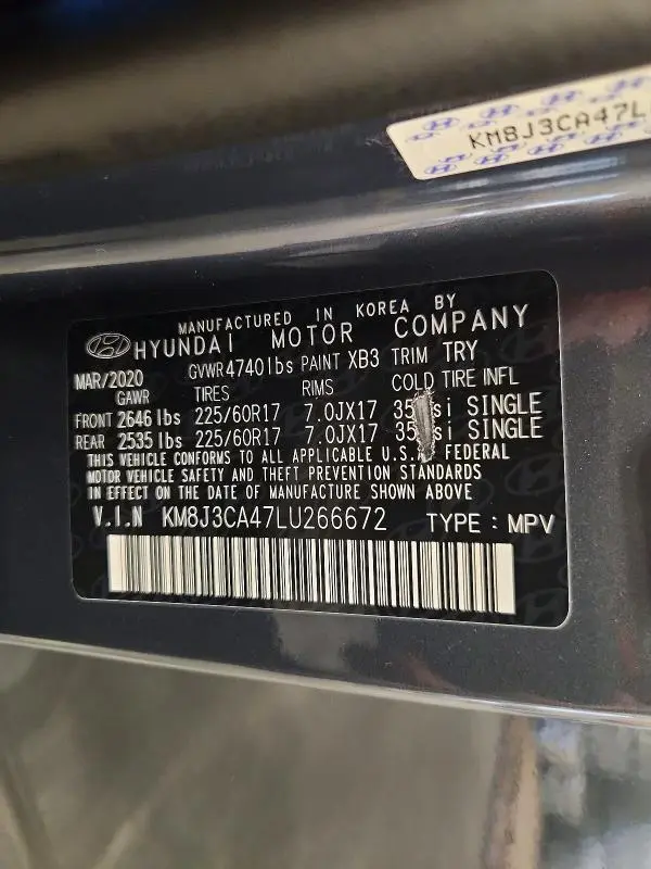2020 HYUNDAI TUCSON VALUE  