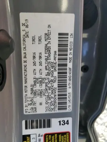 2019 TOYOTA TACOMA DOUBLE CAB  