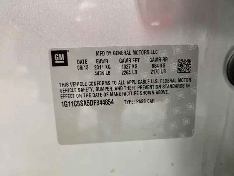 2013 CHEVROLET MALIBU 1LT  
