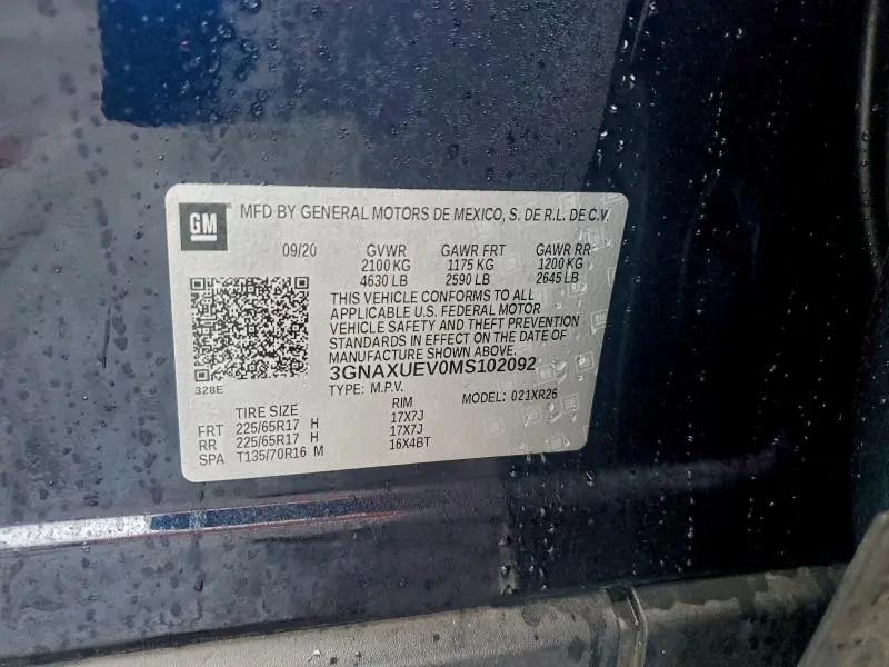 2021 CHEVROLET EQUINOX LT  