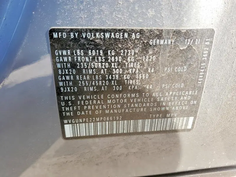 2021 VOLKSWAGEN ID.4 PRO S  