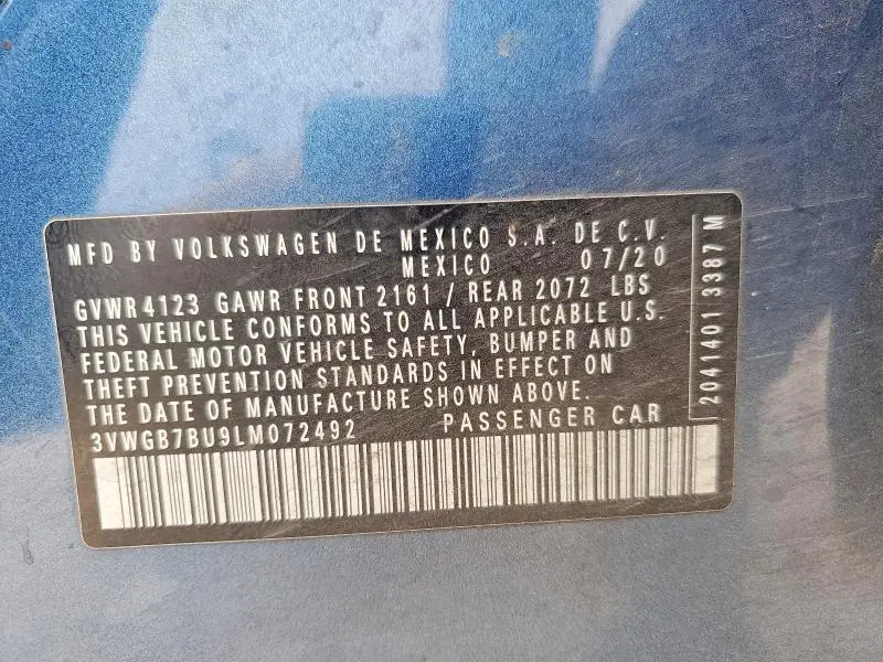 2020 VOLKSWAGEN JETTA SEL PREMIUM  