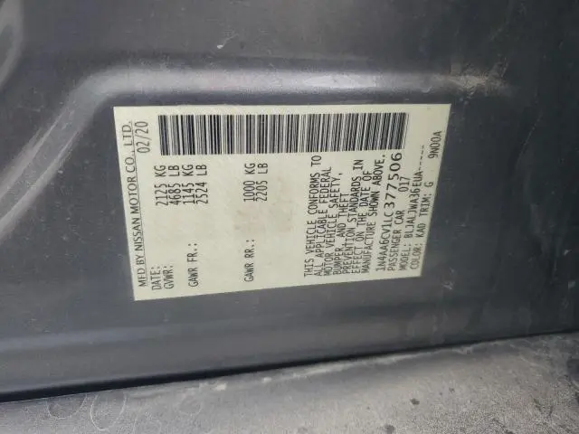 2020 NISSAN MAXIMA SV  