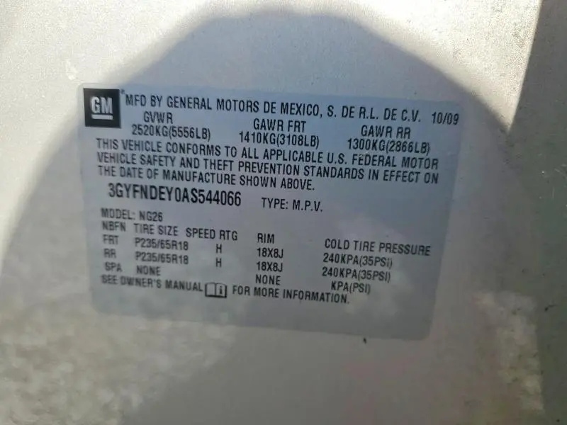 2010 CADILLAC SRX LUXURY COLLECTION  