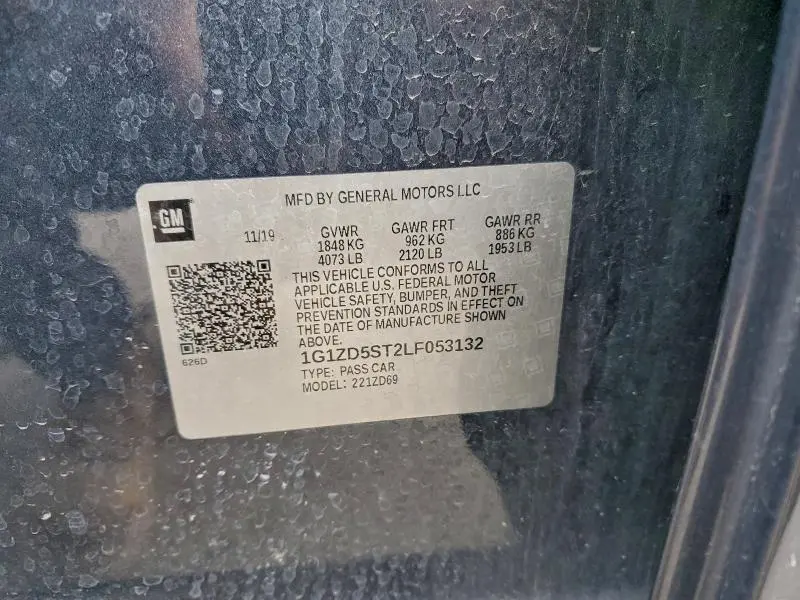 2020 CHEVROLET MALIBU LT  