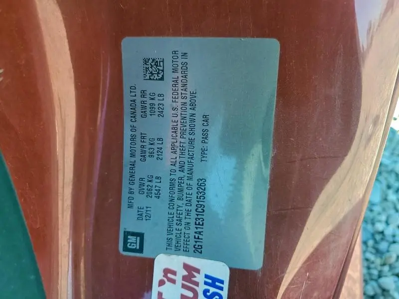 2012 CHEVROLET CAMARO LS  