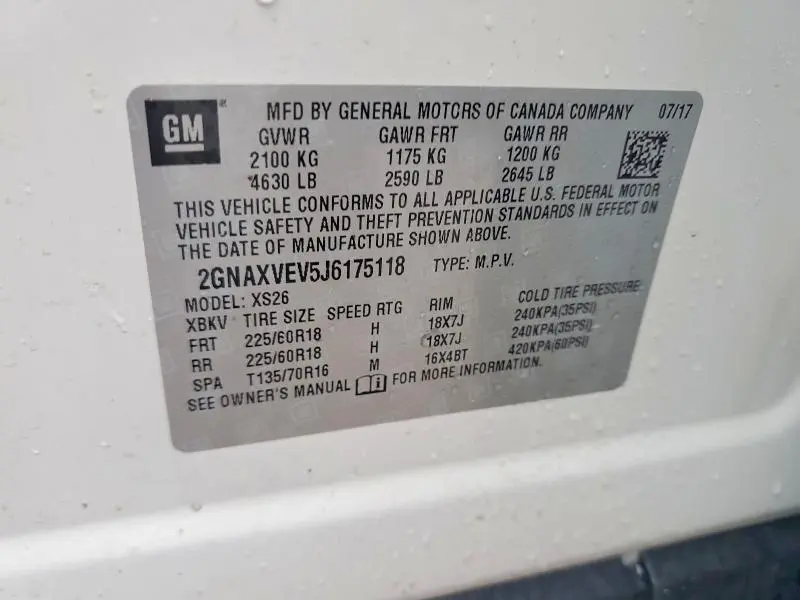 2018 CHEVROLET EQUINOX PREMIER  