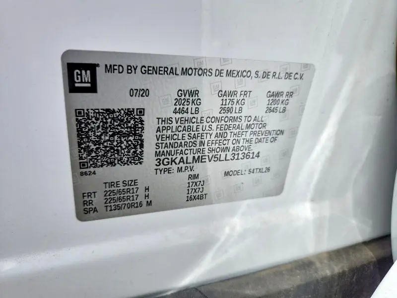 2020 GMC TERRAIN SLE  