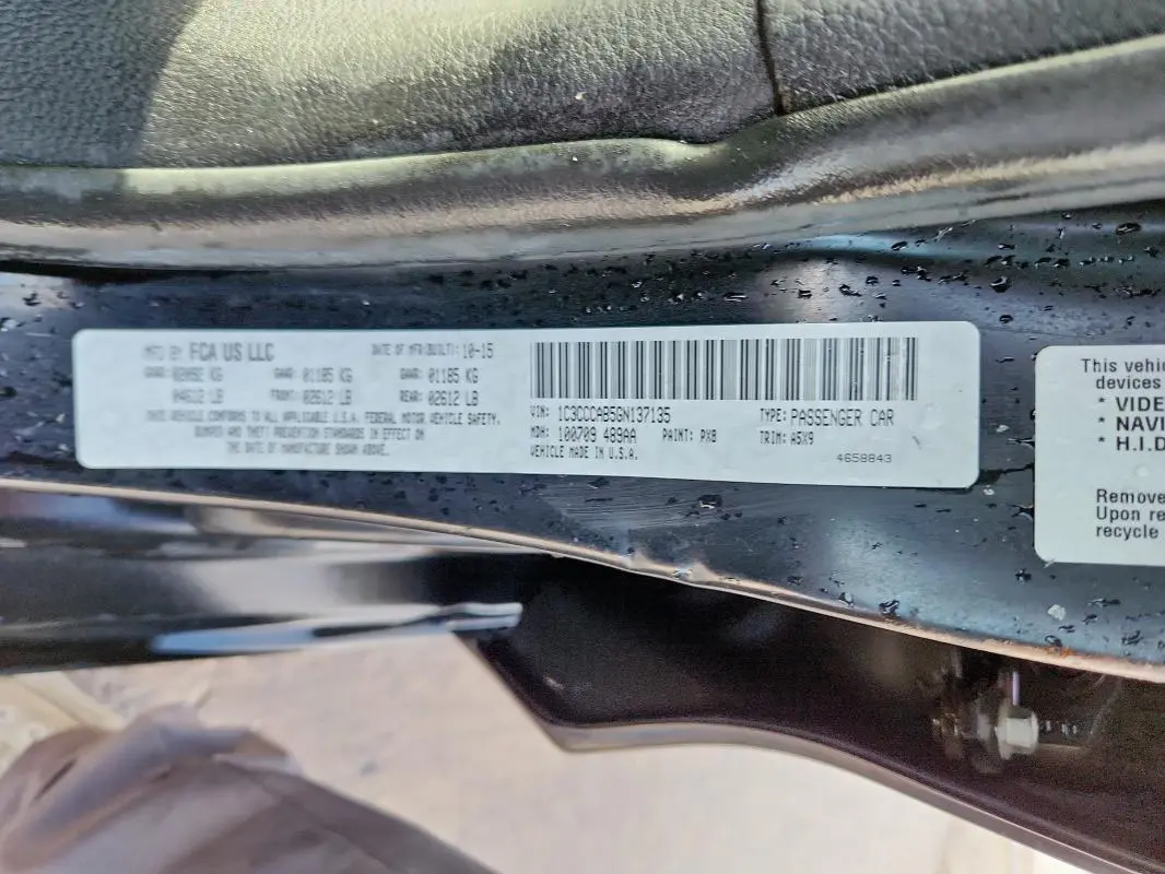 2016 CHRYSLER 200 LIMITED  