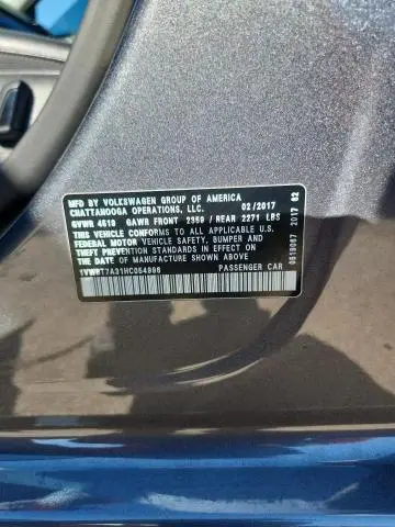 2017 VOLKSWAGEN PASSAT SE  