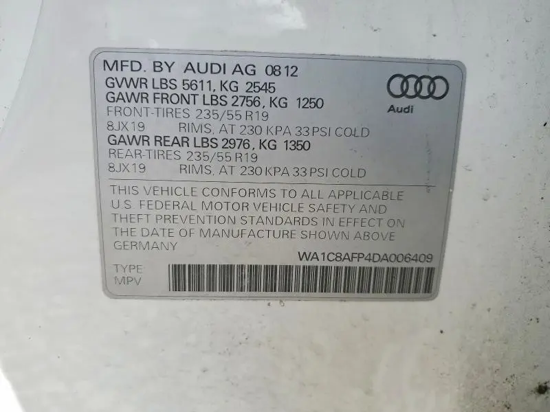 2013 AUDI Q5 PREMIUM HYBRID  