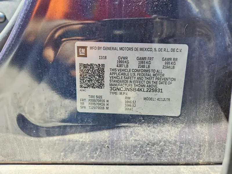 2019 CHEVROLET TRAX LS  