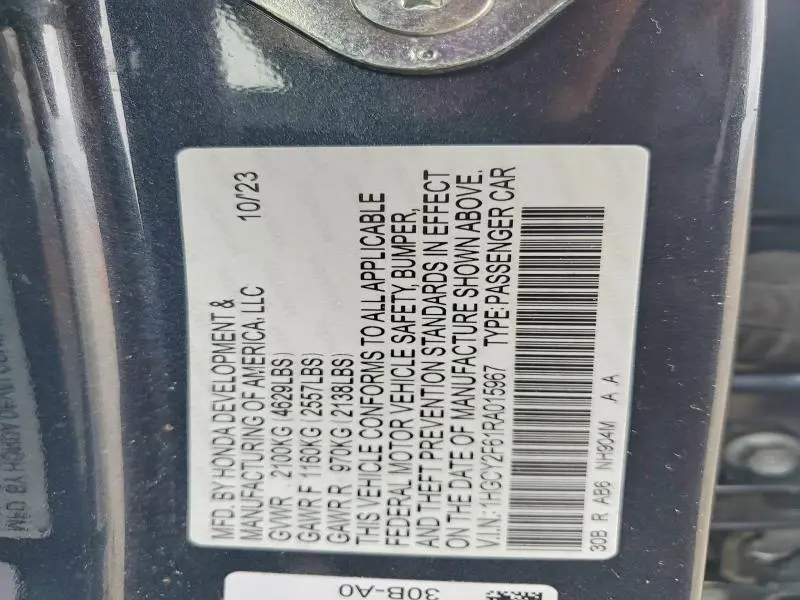 2024 HONDA ACCORD HYBRID EXL  