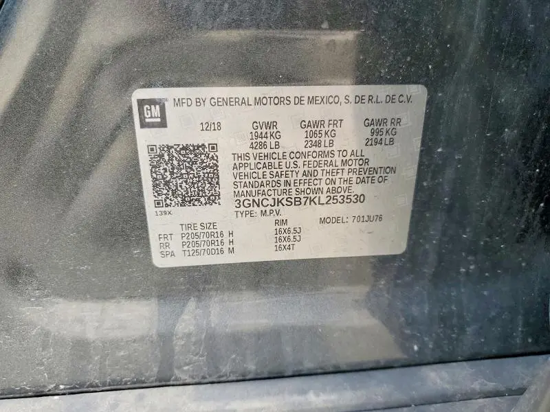 2019 CHEVROLET TRAX LS  