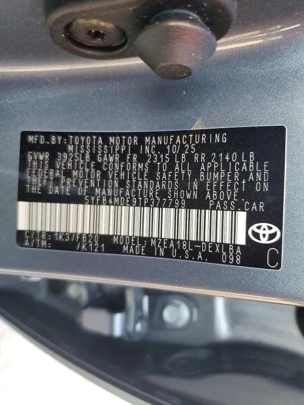 2026 TOYOTA COROLLA LE  