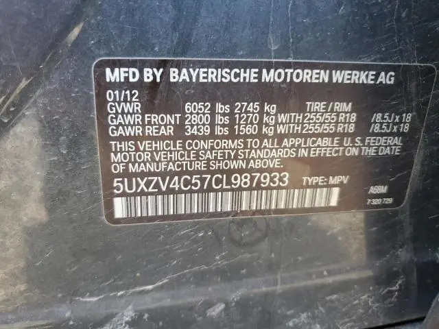 2012 BMW X5 XDRIVE35I  