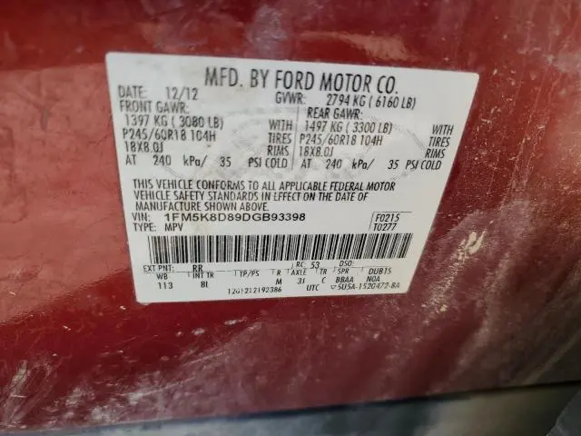 2013 FORD EXPLORER XLT  
