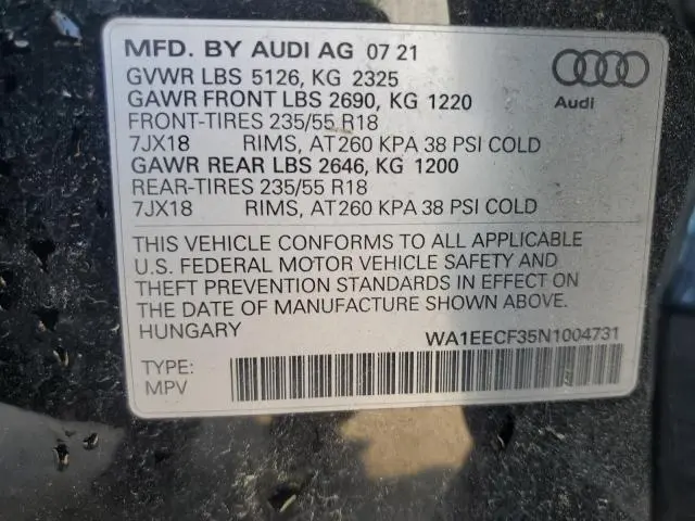 2022 AUDI Q3 PREMIUM PLUS S LINE 45