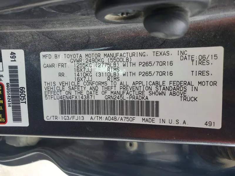 2015 TOYOTA TACOMA V6  