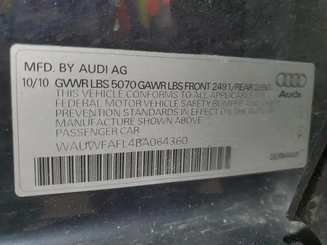 2011 AUDI A4 PREMIUM PLUS  