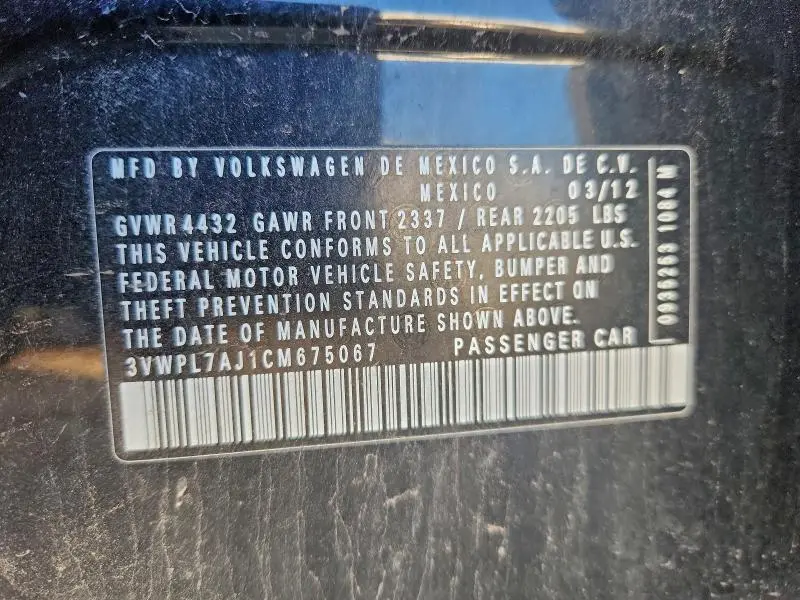 2012 VOLKSWAGEN JETTA TDI  