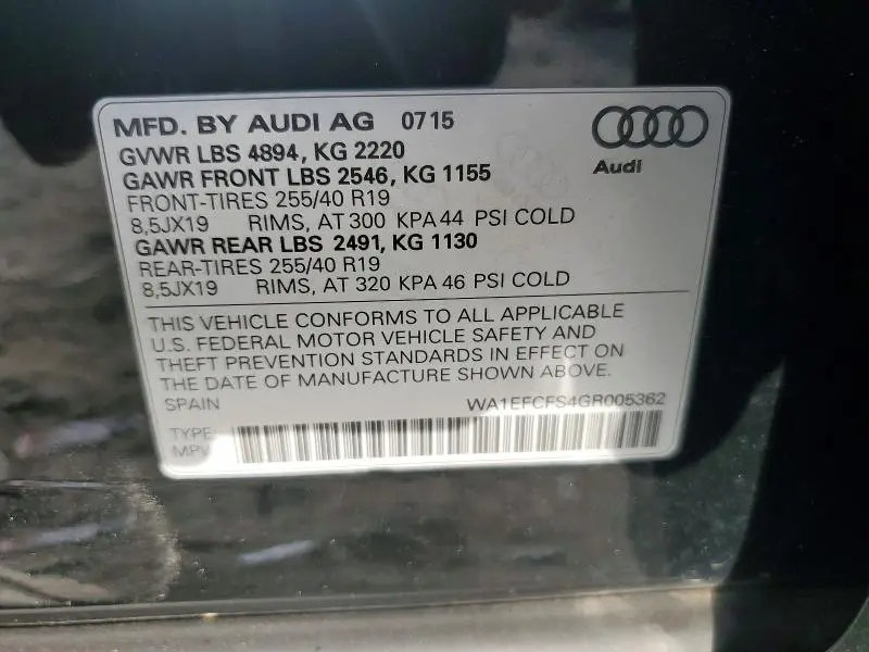 2016 AUDI Q3 PREMIUM PLUS  