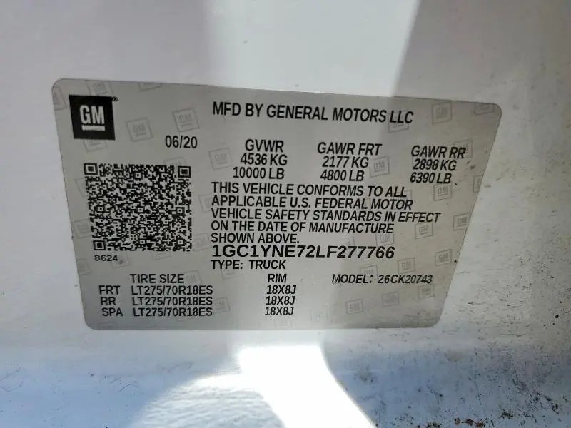 2020 CHEVROLET SILVERADO K2500 HEAVY DUTY LT  