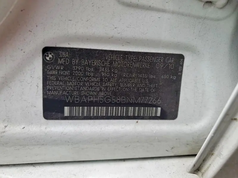 2011 BMW 328 I SULEV  