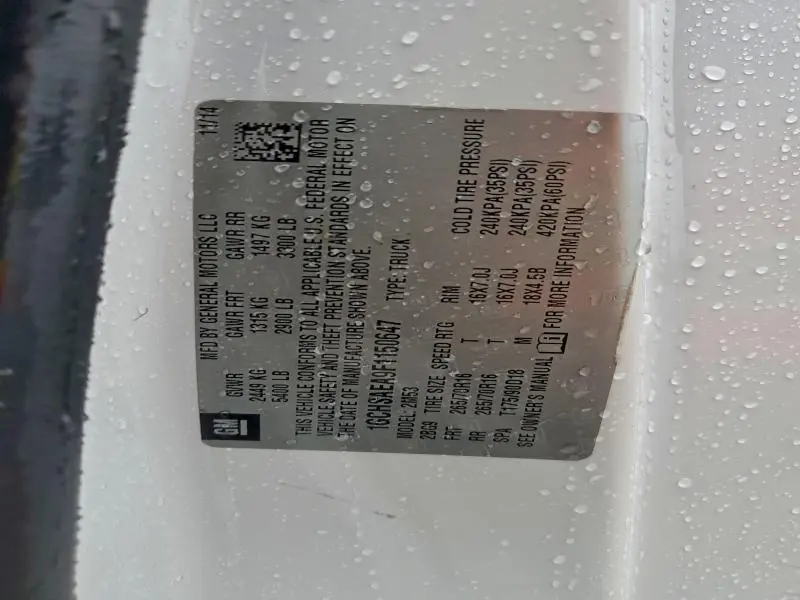 2015 CHEVROLET COLORADO   