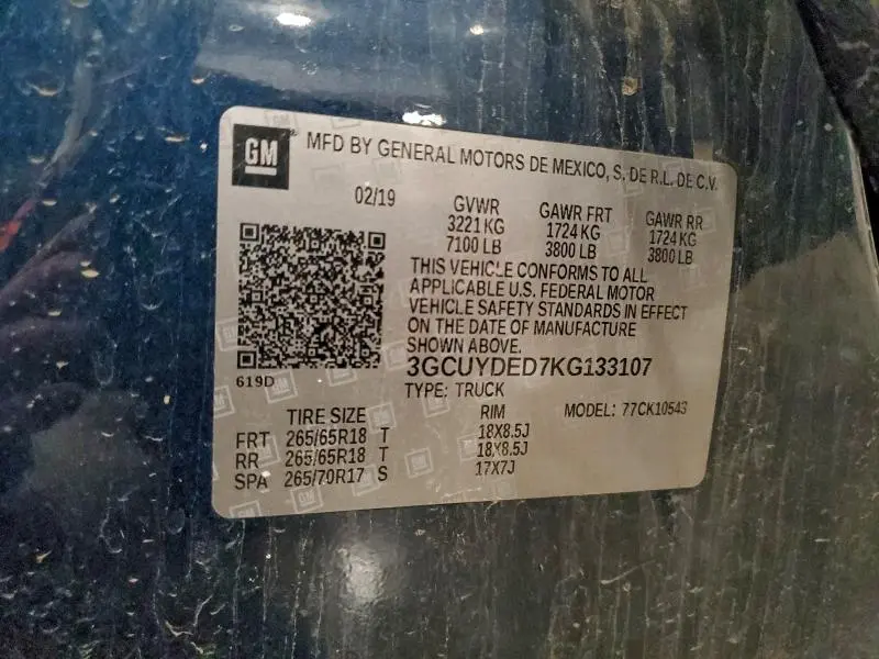 2019 CHEVROLET SILVERADO K1500 LT  