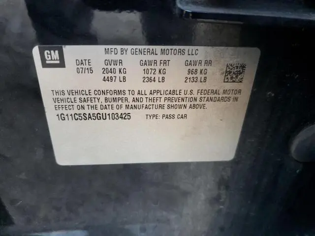 2016 CHEVROLET MALIBU LIMITED LT  