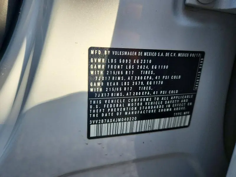 2018 VOLKSWAGEN TIGUAN SE  