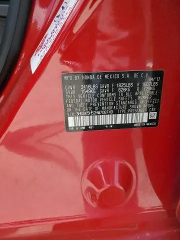 2017 HONDA FIT LX  