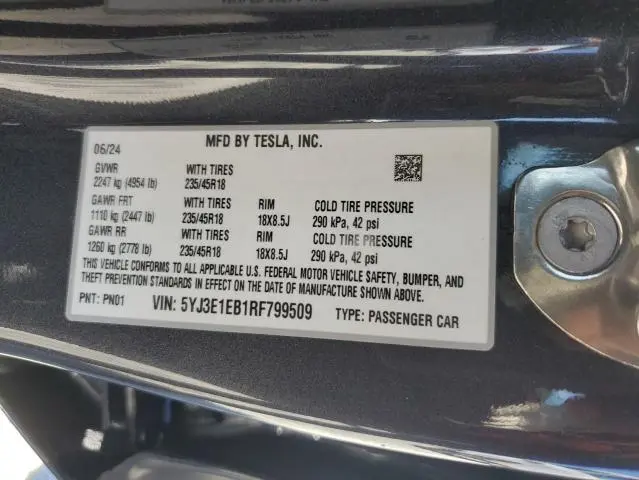 2024 TESLA MODEL 3 