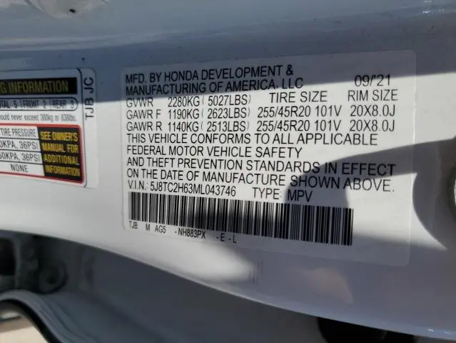 2021 ACURA RDX A-SPEC  
