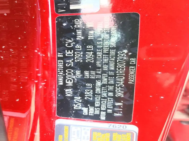 2024 KIA FORTE GT LINE  