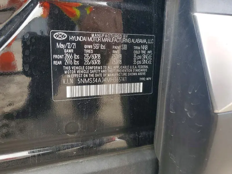 2021 HYUNDAI SANTA FE SEL  