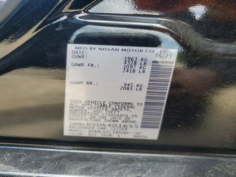 2023 NISSAN ALTIMA SR  