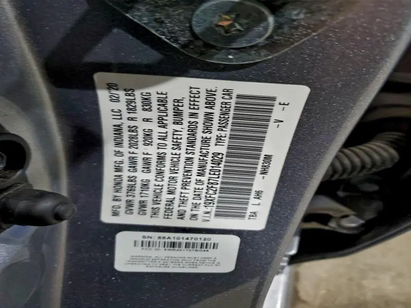 2020 HONDA CIVIC SPORT  