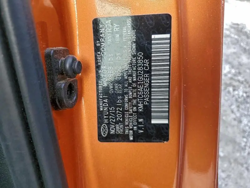 2016 HYUNDAI VELOSTER TURBO  