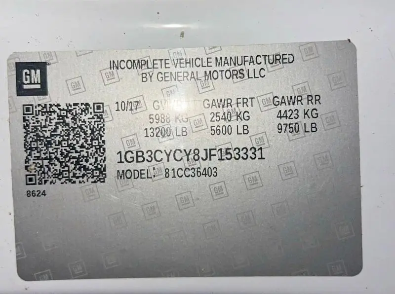 2018 CHEVROLET SILVERADO C3500  