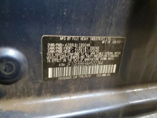 2010 SUBARU IMPREZA 2.5I PREMIUM  