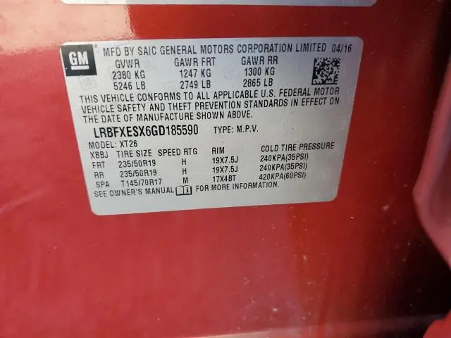 2016 BUICK ENVISION PREMIUM  