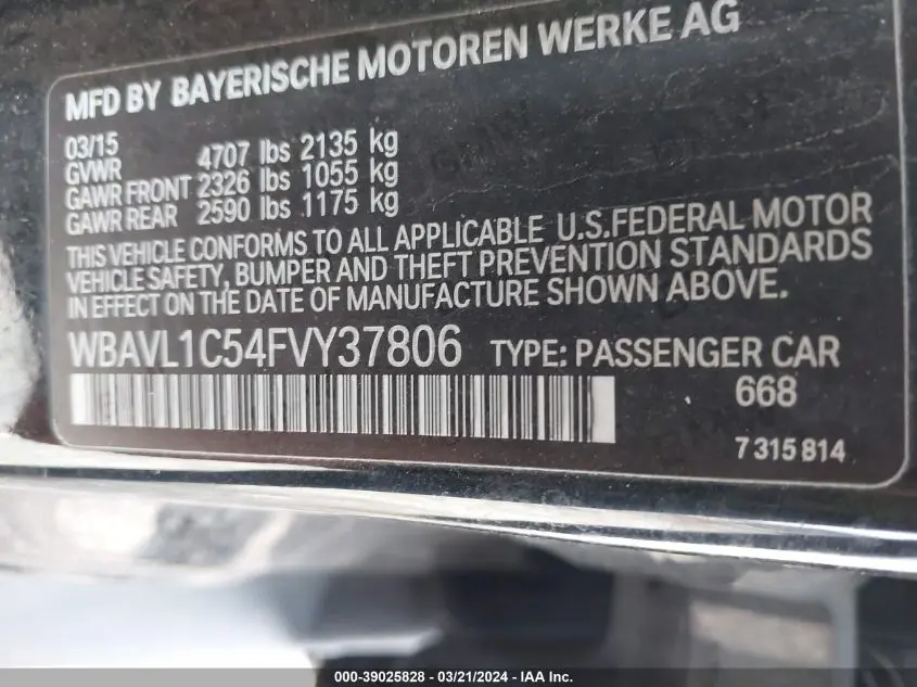 2015 BMW X1 XDRIVE28I