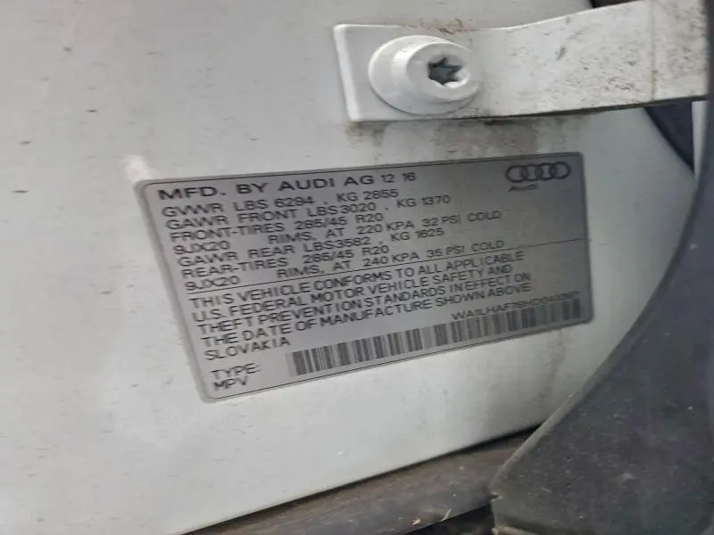 2017 AUDI Q7 PREMIUM PLUS  